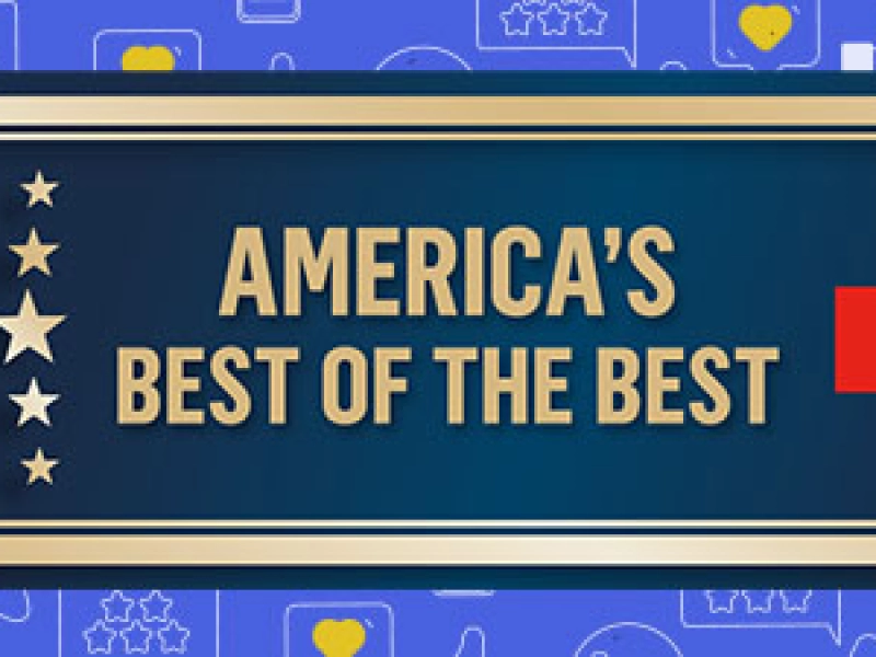 Official logo for Newsweek's 2025 America's Best of the Best, also displaying the logo for statista